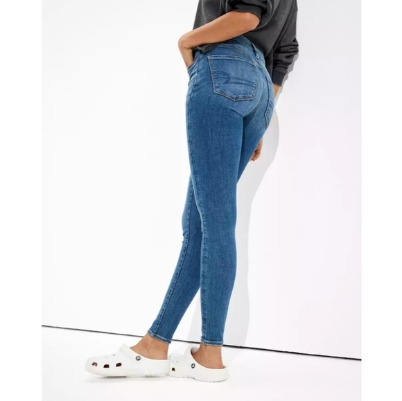 American Eagle Super High Rise Jeggings Sz 0 Short - Picture 2 of 13